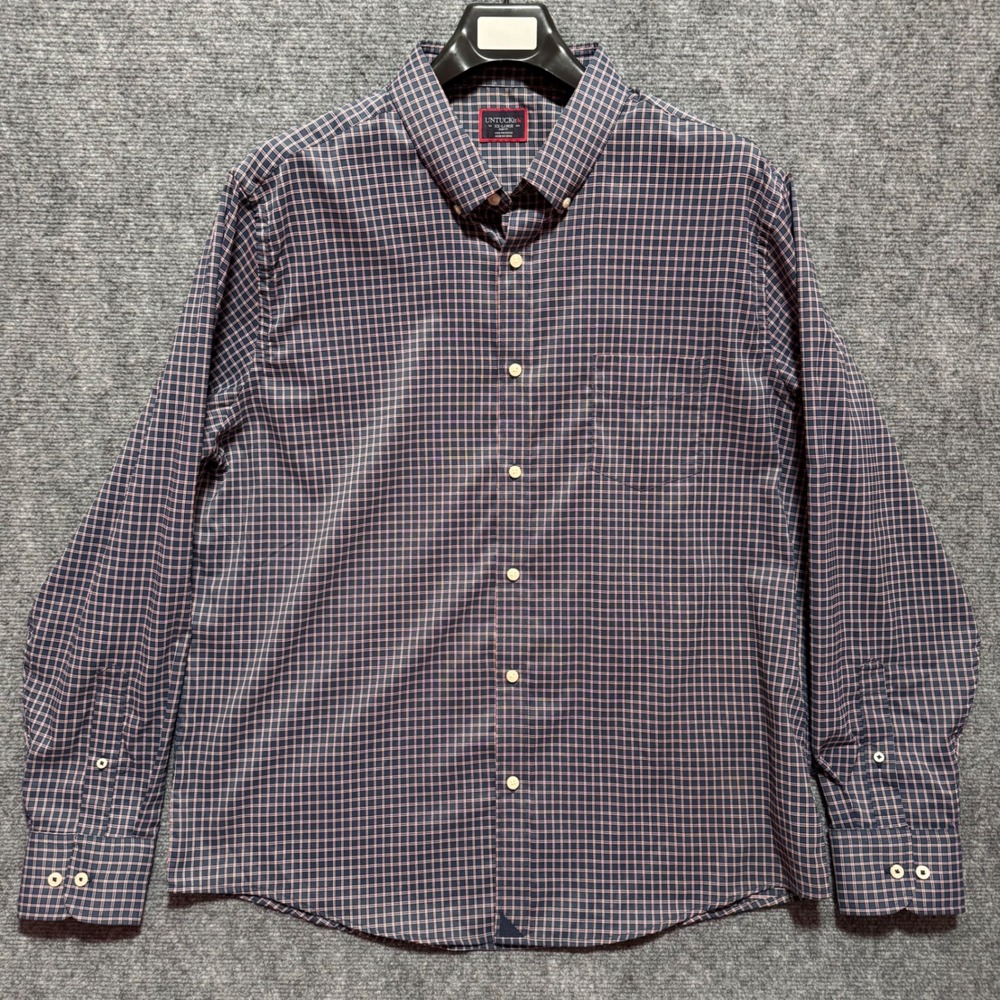 UNTUCKit Salice‎ Shirt 2XL Plaid Button Down Slim Fit Mens XXL Navy Red